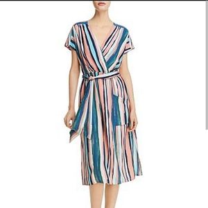 Lost+Wander Santorini Wrap Striped Dress, size Medium